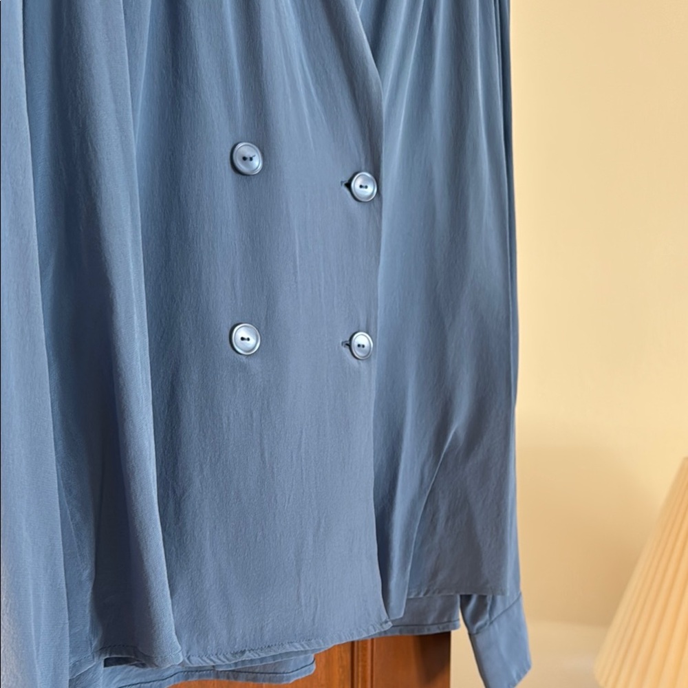 Pendleton Blue Double-Breasted Blouse - image 3